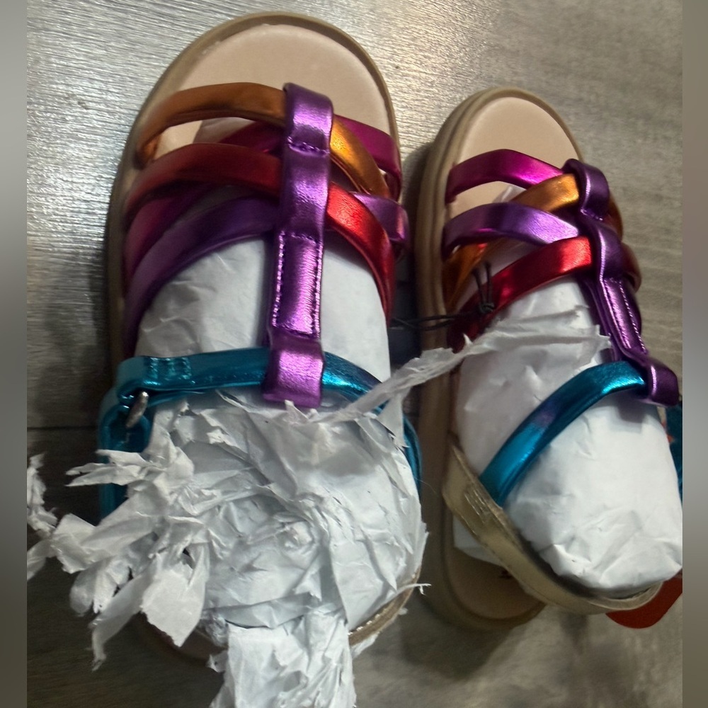 Wonder Nation Colorful Toddler Sandals NWT size 9 - Picture 3 of 4